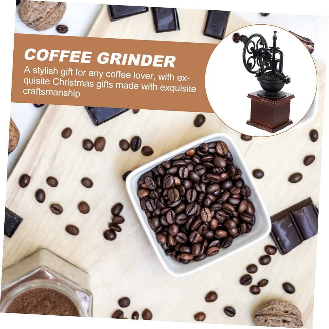 Cabilock Handbetriebene Kaffeemühle aus Holz Tragbare Mühle für Kaffeebohnen Mahlwerk aus Eisen für