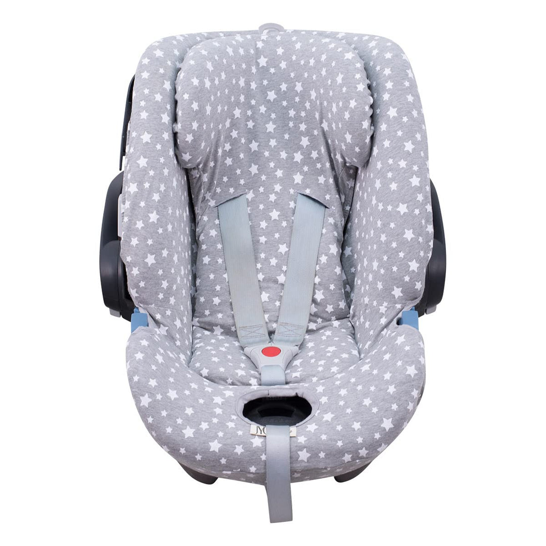 JYOKO KIDS Bezug für Autositz kompatibel mit Cybex Aton Cloud- Q-M-2-4-5, aus Baumwolle (Aton 4, Whi