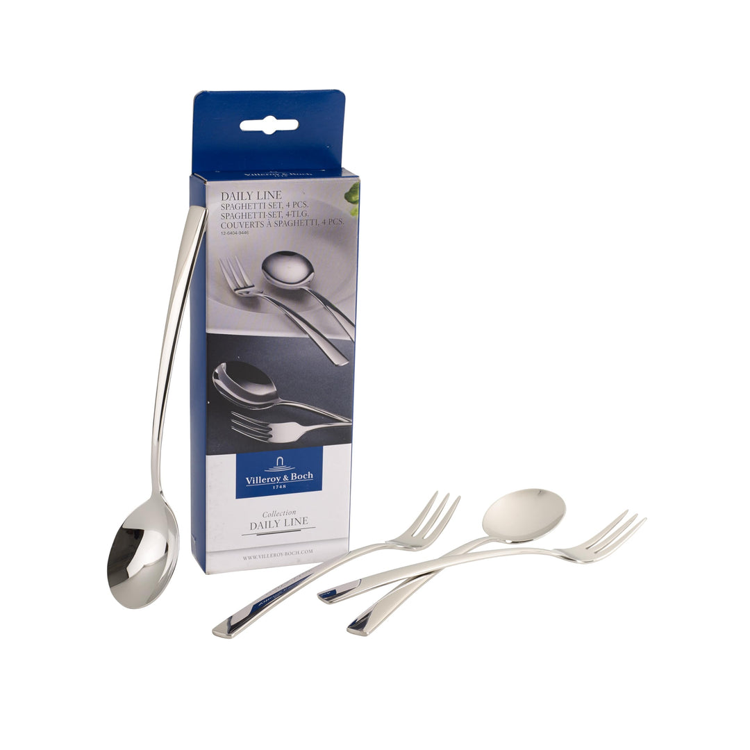 Villeroy & Boch - Daily Line Specials Spaghetti Besteck Set 4 Teilig Spülmaschinenfest, Pastabesteck