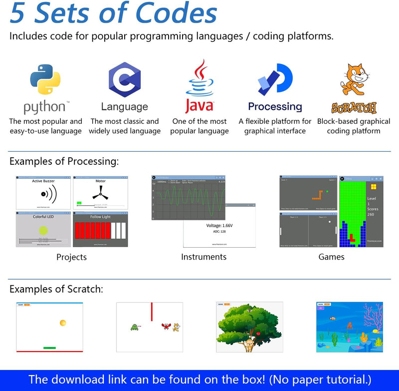 FREENOVE Ultimate Starter Kit for Raspberry Pi 4 B 3 B+ 400, 558-Page Detailed Tutorial, Python C Ja