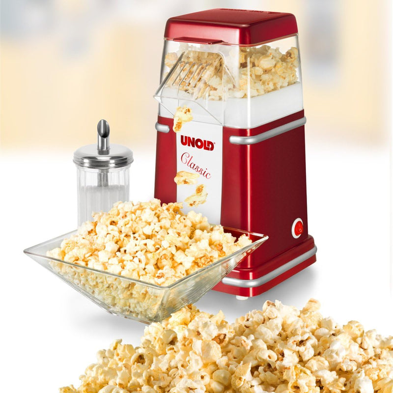 Unold 48525 Classic Popcorn-Maker Rot, Weiss, 900 W, 220 V, (B x H) 215 mm x 258 mm A (B x H) 215 mm