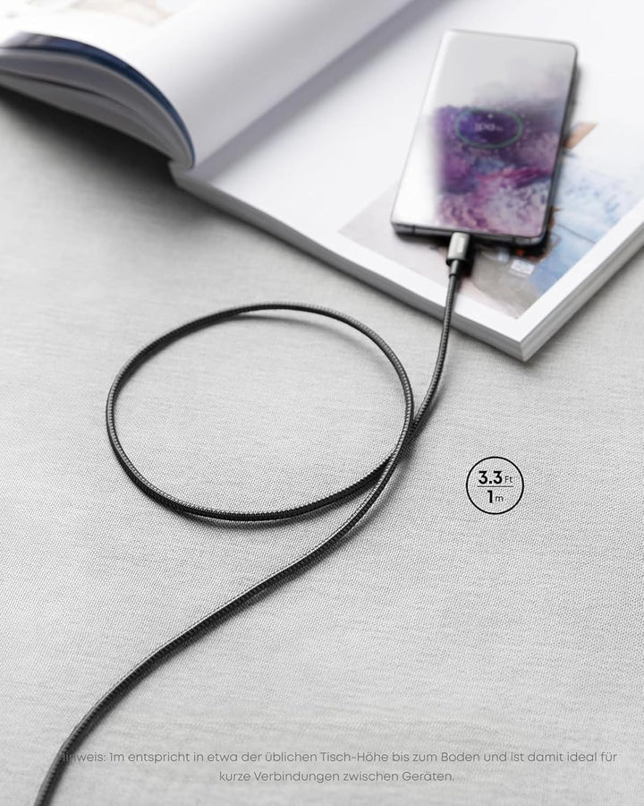 Anker 333 USB C auf USB C Ladekabel, 0.9m, Doppelpack,100W USB 2.0 Typ C Kabel, Schnellladeleistung