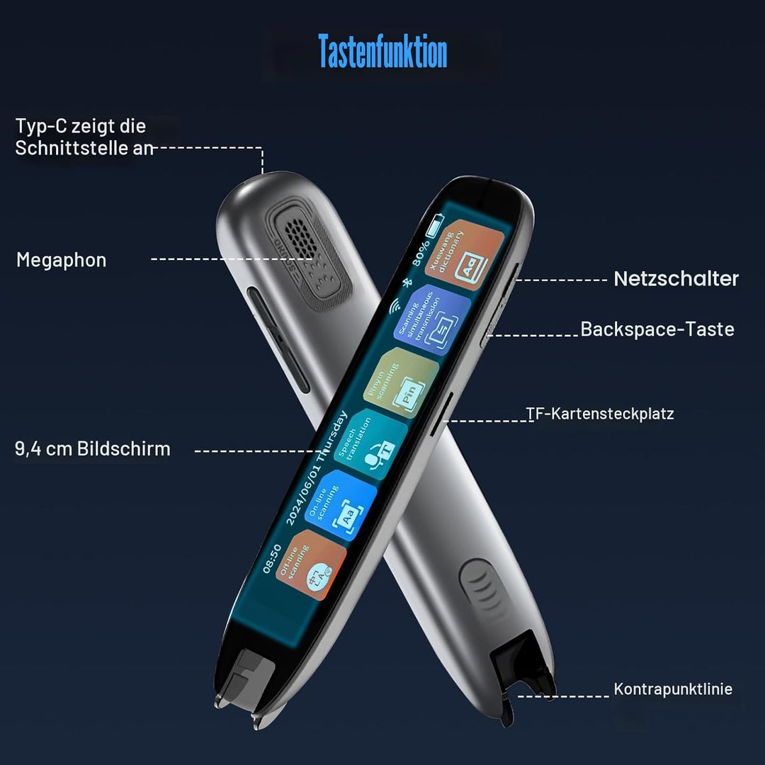 Scan Übersetzer Stift Online 142 Sprachen Scan Reader Pen Lesestift mit 3,7 Zoll Touchscreen Echtzei