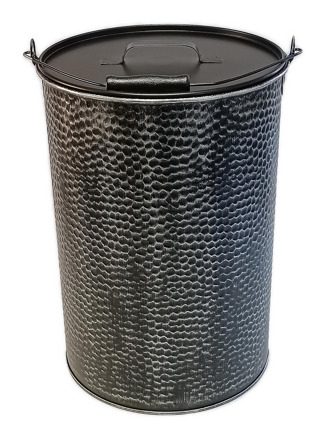 Ascheeimer 14oder25l,alteisen oder kupferfarben gehämmert, 25l alteisen-gehämmert