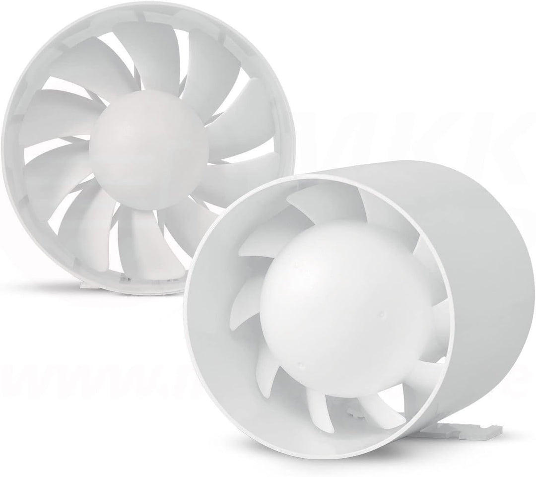 Kanal Rohrventilator Rohreinschub Abluft Lüfter Rohr Ventilator Leise Ø 150 mm 15 cm Rohrlüfter 20W