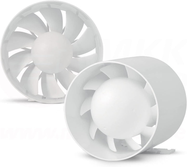 Kanal Rohrventilator Rohreinschub Abluft Lüfter Rohr Ventilator Leise Ø 150 mm 15 cm Rohrlüfter 20W