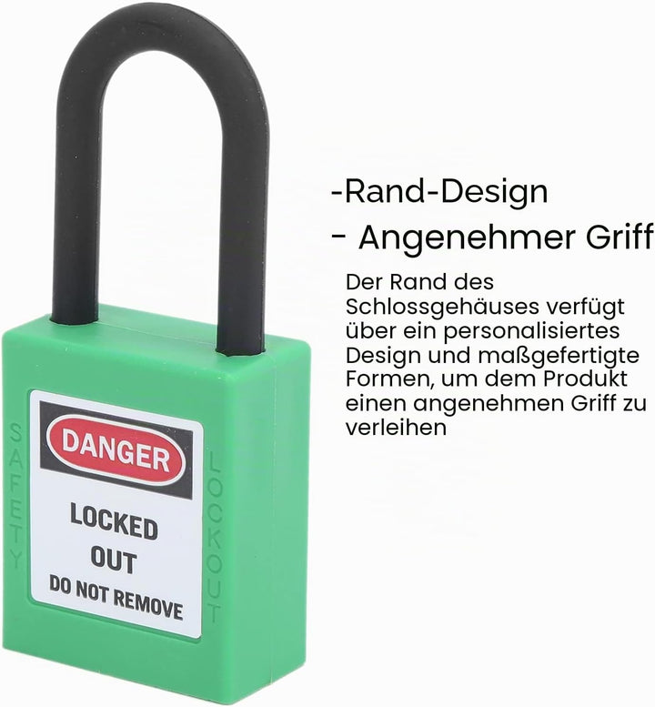 Lockout Tagout Schlösser 10Set Sicherheitsvorhängeschloss 2 Schlüssel Pro Schloss Technische Isolier