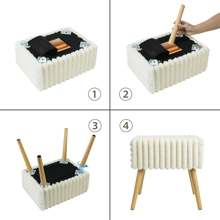 Zedelmaier Sitzhocker Hocker schminktisch Fusshocker Schminkhocker Polsterhocker gepolstert Vanity S