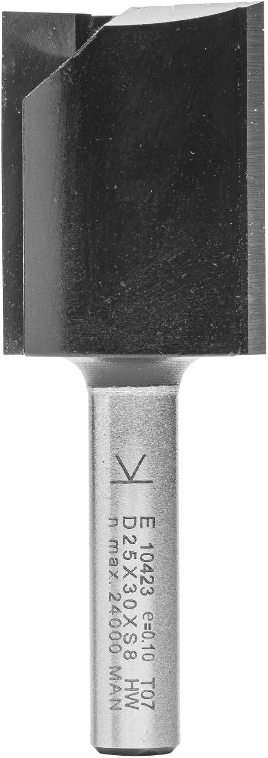 ENT 10423 Nutfräser HW, Schaft (S) 8 mm, Durchmesser (D) 25 mm, NL 30 mm, SL 32 mm, GL 62 mm