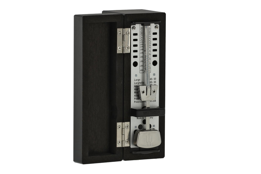 Wittner Metronom 880260 Holzgehäuse ohne Glocke Taktell Super Mini schwarz matt, schwarz matt