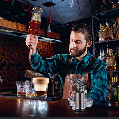 Cocktail Smoker Kit, MKNZOME Whiskey Smoker Kit mit 4 Geräuchertem Cocktail Raucher Kit Sägemehl Vat