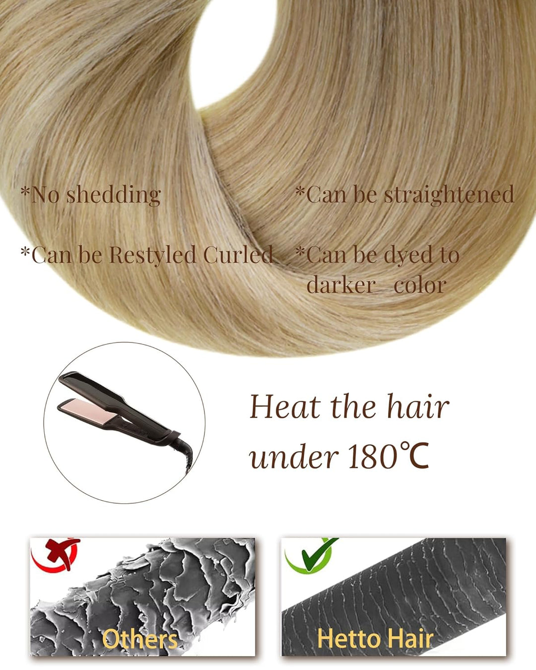 Hetto Tape in Echthaar Extensions Blond Echthaar Tape in Extensions Remy Echthaar Extensions Tape #1