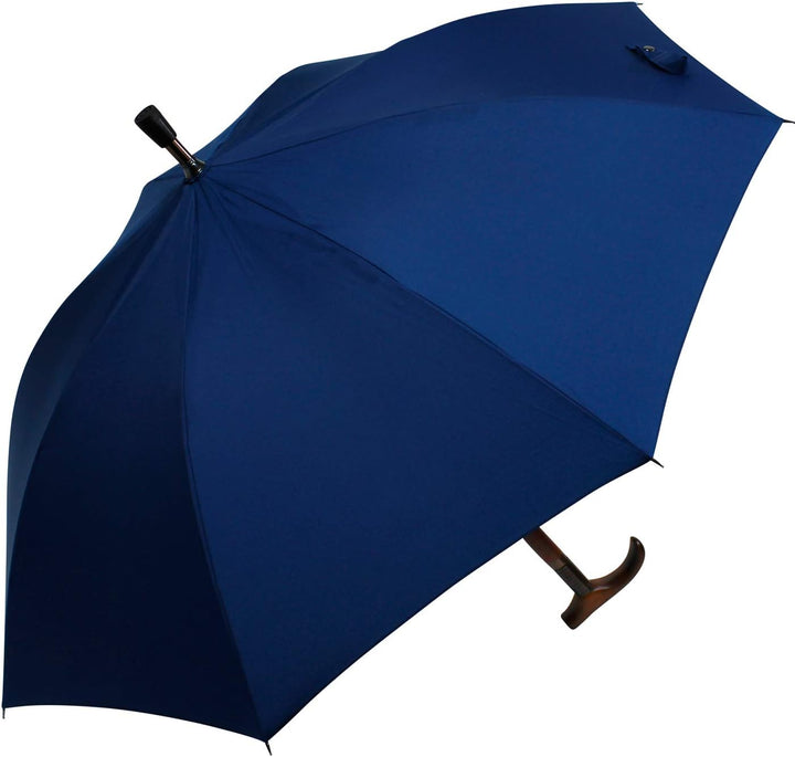 Stützschirm höhenverstellbar mit Holzgriff - blau, Blau