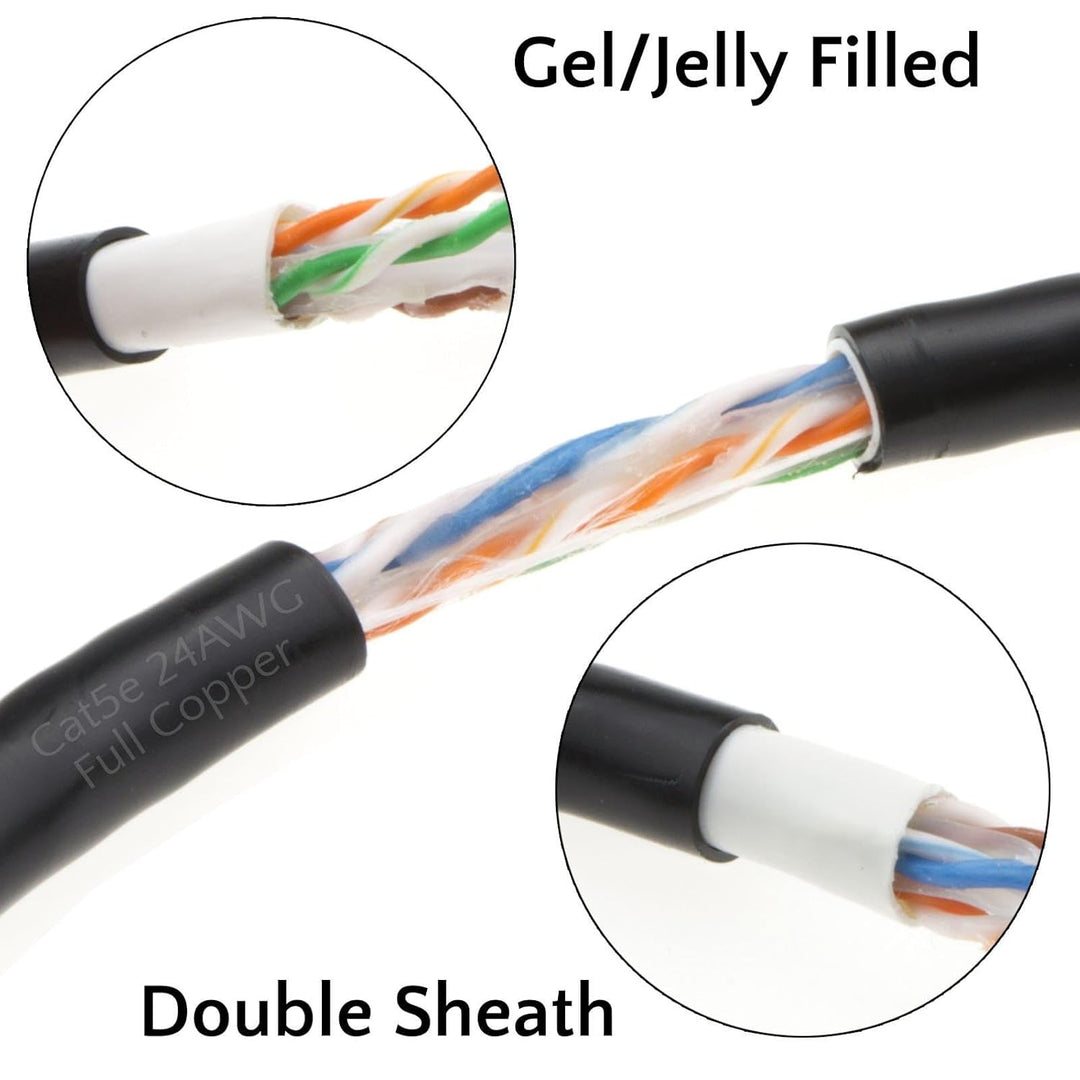 kenable Prämie Aussen CAT5e Aussen Kupfer Ethernet Netzwerk Kabel Kabelrolle Mit Gel 100 m [100 Mete