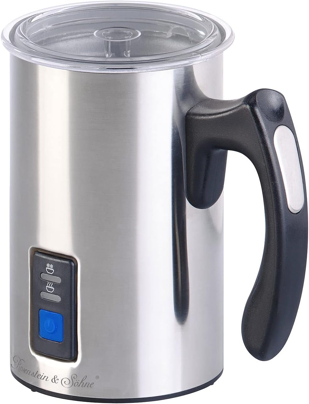 Rosenstein & Söhne Milchkocher: Elektrischer Edelstahl-Milchaufschäumer, 115/240 ml, antihaft, 500 W