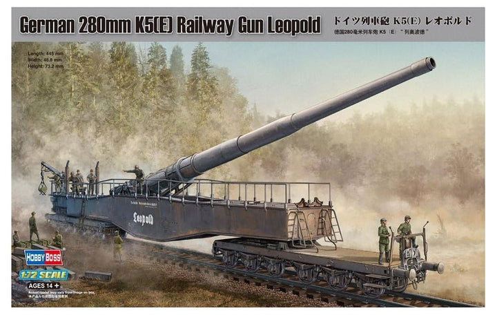 Hobby Boss 82903 Modellbausatz German 280mm K5(E) Railway Gun Leopold