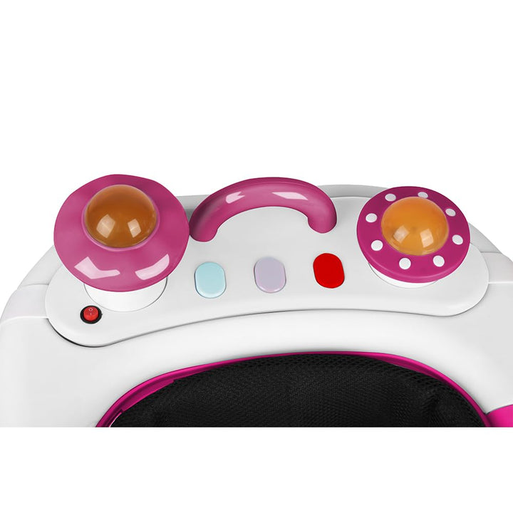 Lauflernhilfe für Babys mit interaktivem Multiaktivitäts-Tablett mit abnehmbarer Musik, höhenverstel