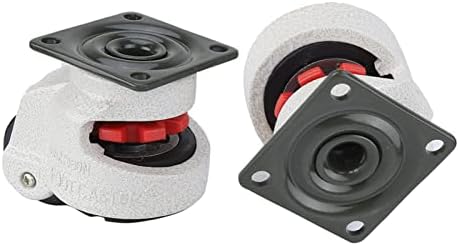 FTVOGUE Schwenkräder 4Stück 1.5"Retractable Leveling Caster Industriemaschine Schwenkrolle 330lbs Ka