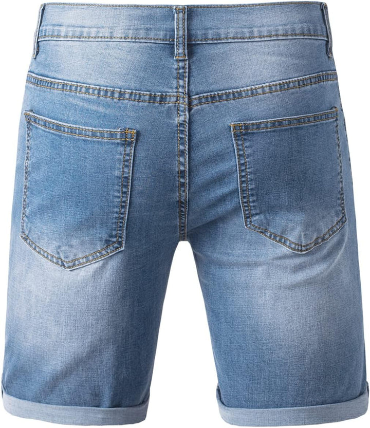 Meilicloth Jeans Shorts Kurze Herren Shorts Sommer Denim Western Casual, B Himmelblau XXS