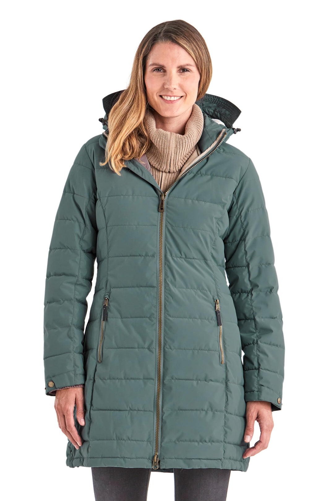 Killtec Damen Gw 13 Wmn Qltd Prk Funktionsparka/Steppparka mit abzippbarer Kapuze 36 aquaverde, 36 a