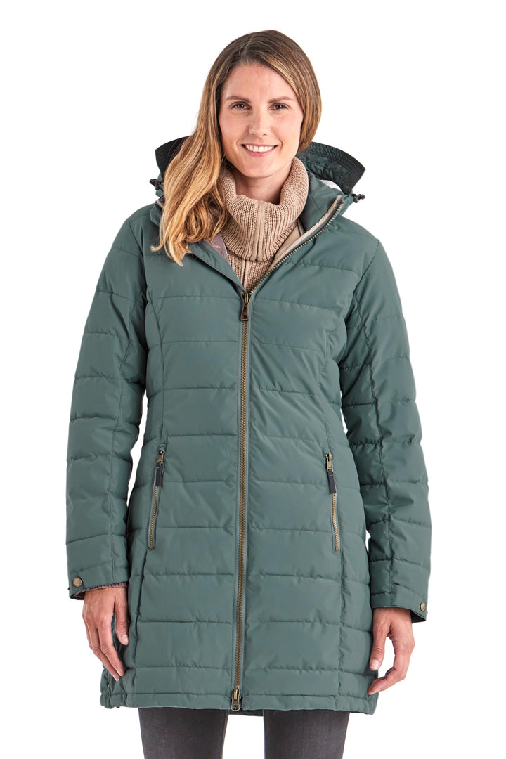 Killtec Damen Gw 13 Wmn Qltd Prk Funktionsparka/Steppparka mit abzippbarer Kapuze 36 aquaverde, 36 a
