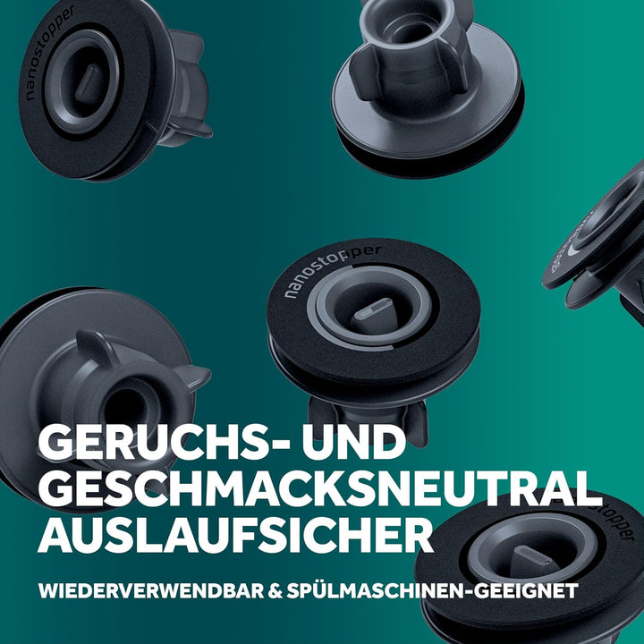 Airtender Vakuumset Gläser & Flaschen - Vakuumpumpe - 6 Weinstopper - Geschenkbox