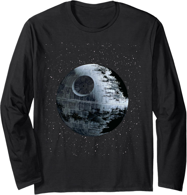 Star Wars Death Star Destroyed In Space Poster Langarmshirt