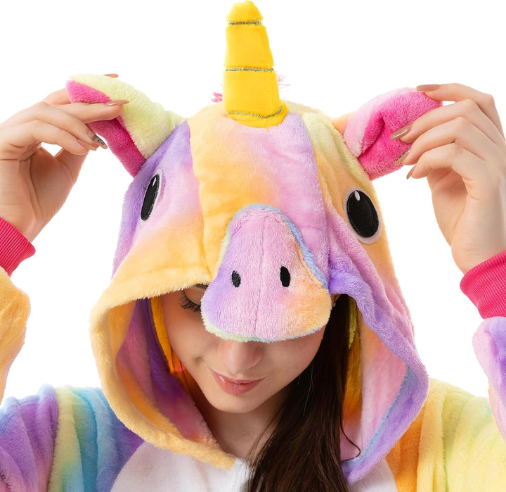 Katara 1744 Jumpsuit, UnisexÊ? Erwachsene, Einhorn Regenbogen, Körpergrösse 165-175cm (L) Einhorn Re