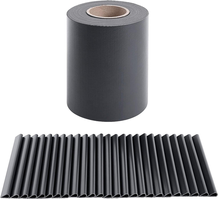 SONGMICS 100m PVC Sichtschutzstreife Zaunfolie Windschutz 2 Rolle m x 19 cm extra dick mit 50 x Befe