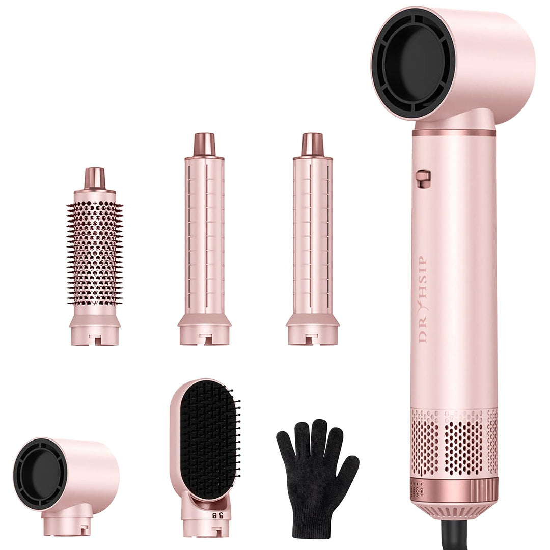5 in 1 Warmluftbürste, Hairstyler Föhnbürste Volumen Lockenstab | Rundbürstenföhn, Warmluftbürste &amp;