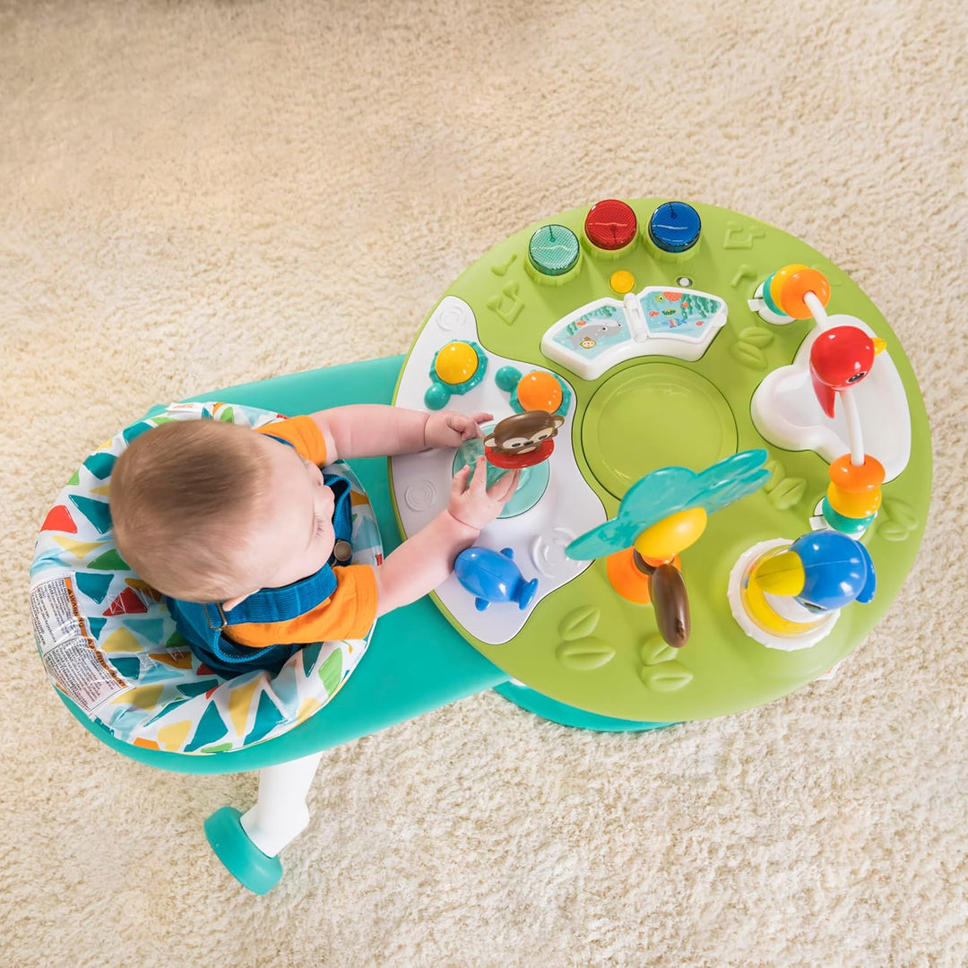 Bright Starts, Around We Go Tropic Cool 2-in-1 Spielstation & Lauflernwagen, Spieletisch mit Lichter