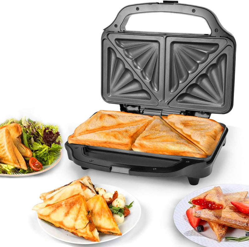 SUPERLEX XL Sandwichmaker 900 W, Sandwichtoaster für 2 Sandwiches mit Antihaftbeschichtung, Doppelse