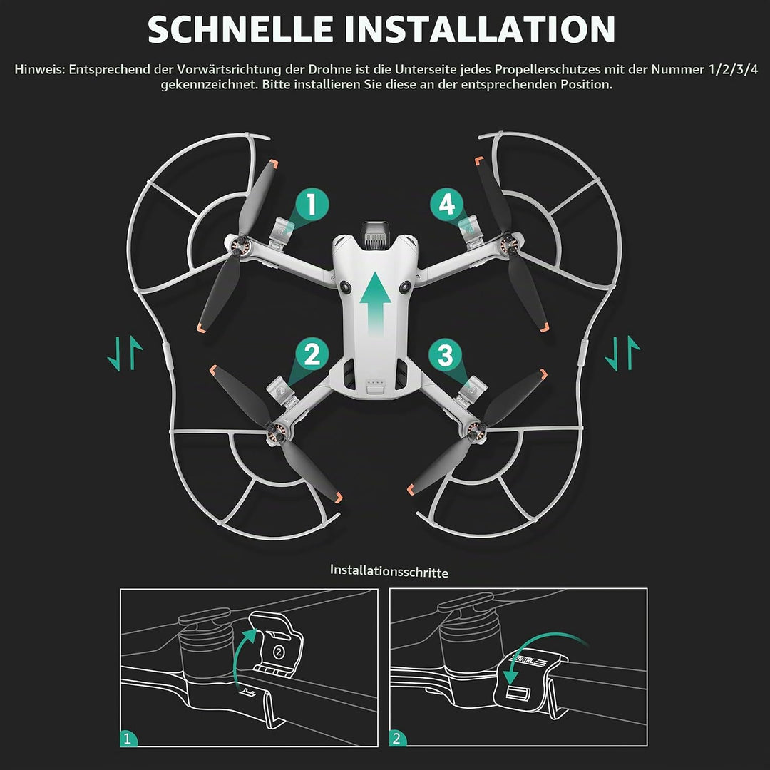 STARTRC Mini 4 Pro Propellerschützer,Flugsicherheit Anti Kollisions Propellerschutz Für DJI Mini 4 P