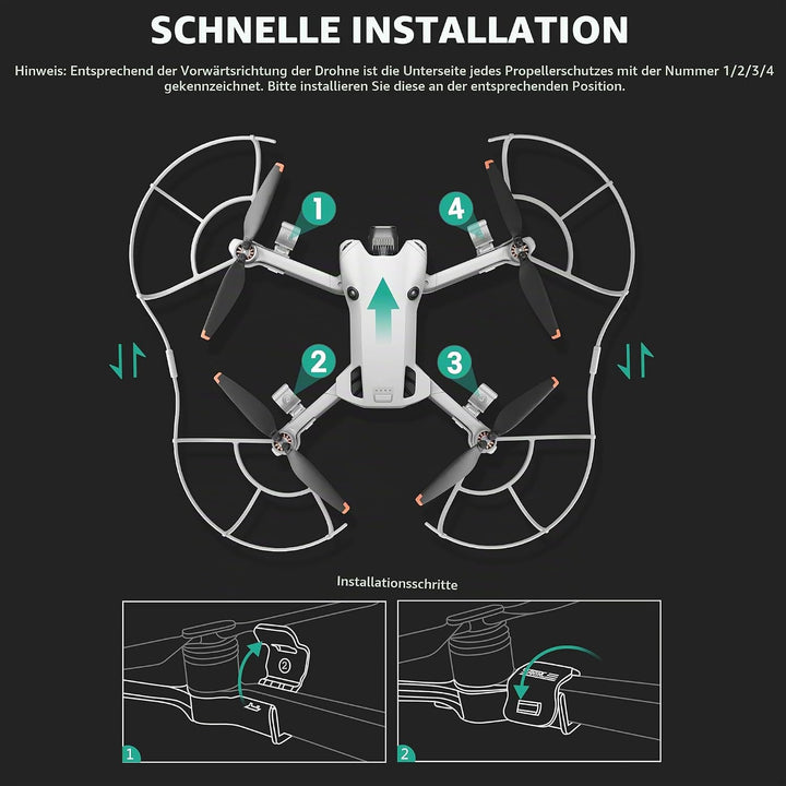 STARTRC Mini 4 Pro Propellerschützer,Flugsicherheit Anti Kollisions Propellerschutz Für DJI Mini 4 P