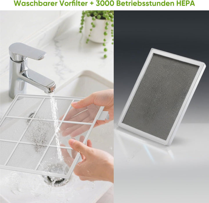 Luftreiniger mit App Steuerung, HEPA H14 Aktivkohlefilter Filter, Smart Home Luftreiniger mit Alexa