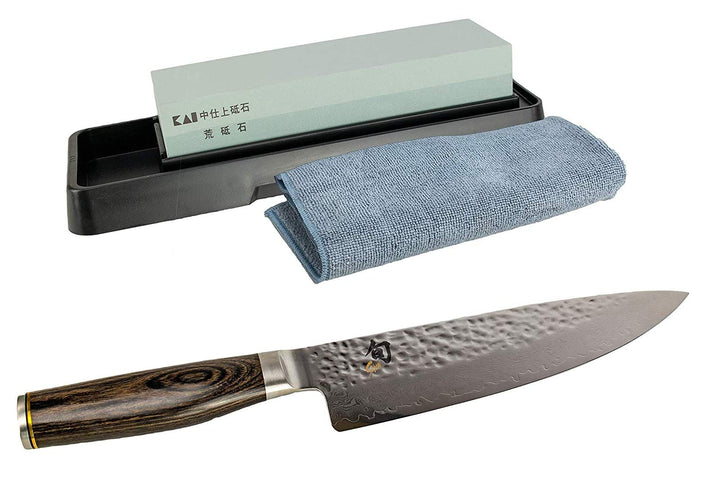 KAI Shun Premier Tim Mälzer Geschenkset | TDM-1706, ultrascharfes japanisches Kochmesser aus 32-Lage