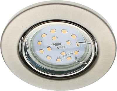 Trango 6729-102GUSDAK 10er Set LED Deckenstrahler in Edelstahl-Optik Rund inkl. 10x 5 Watt 3-Stufen