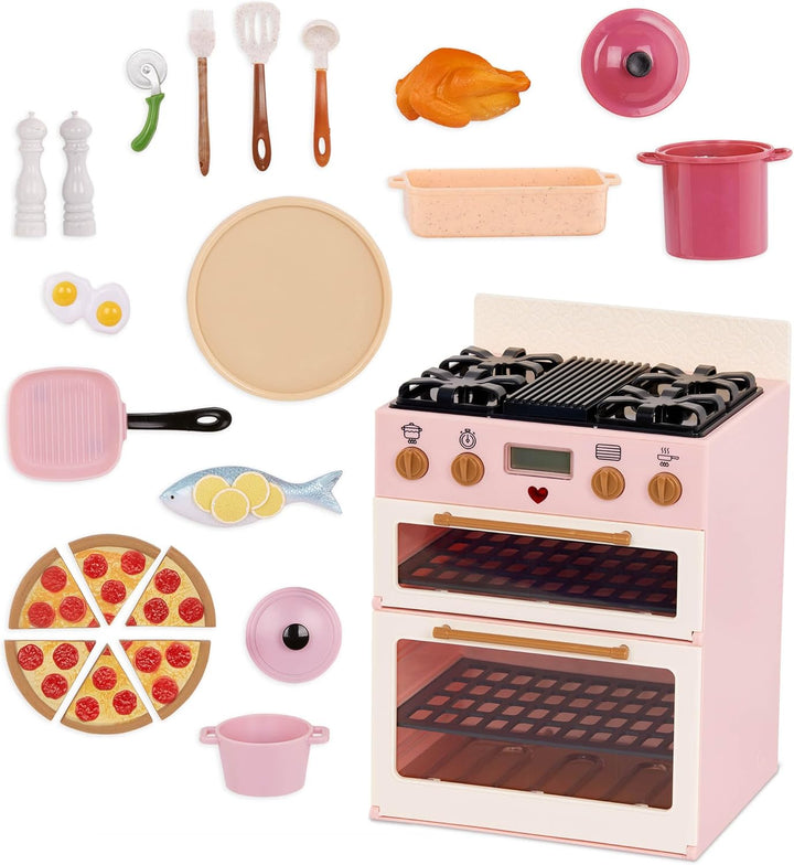 Our Generation - Make & Bake Ofen - Doppelter Backofen Kochen Spielset - Küchenspielzeug & Lebensmit