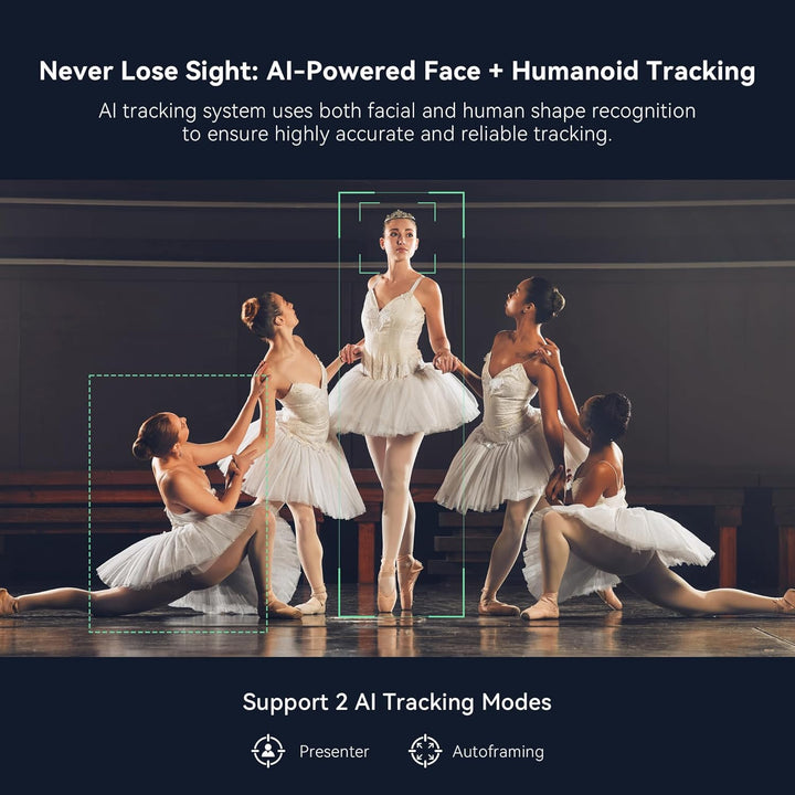 TONGVEO 4K NDI PTZ Kamera mit KI-Auto-Tracking 20-Fach optischem Zoom HDMI IP Live-Streaming SDI USB