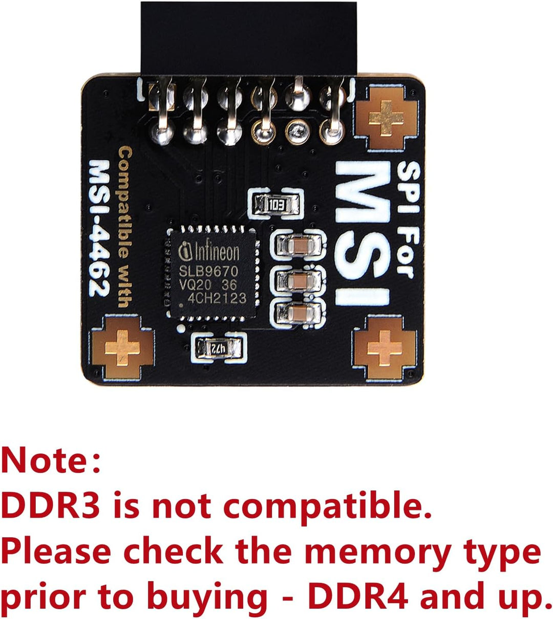 NewHail TPM2.0 Modul TPM SPI 12Pin Modul mit infineon SLB 9670 für MSI Motherboard kompatibel mit TP