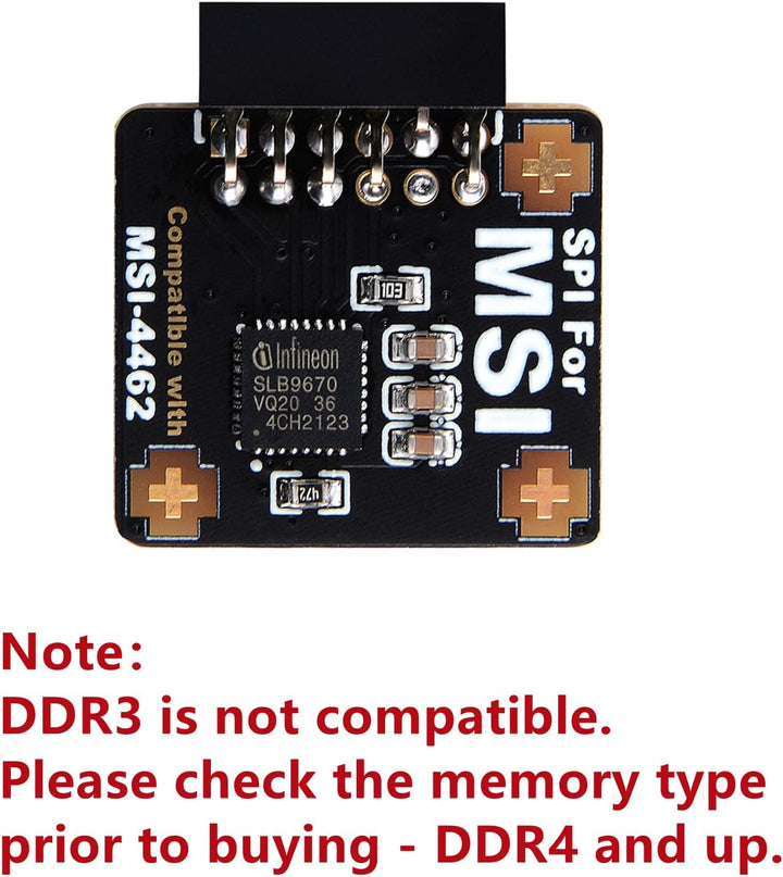 NewHail TPM2.0 Modul TPM SPI 12Pin Modul mit infineon SLB 9670 für MSI Motherboard kompatibel mit TP