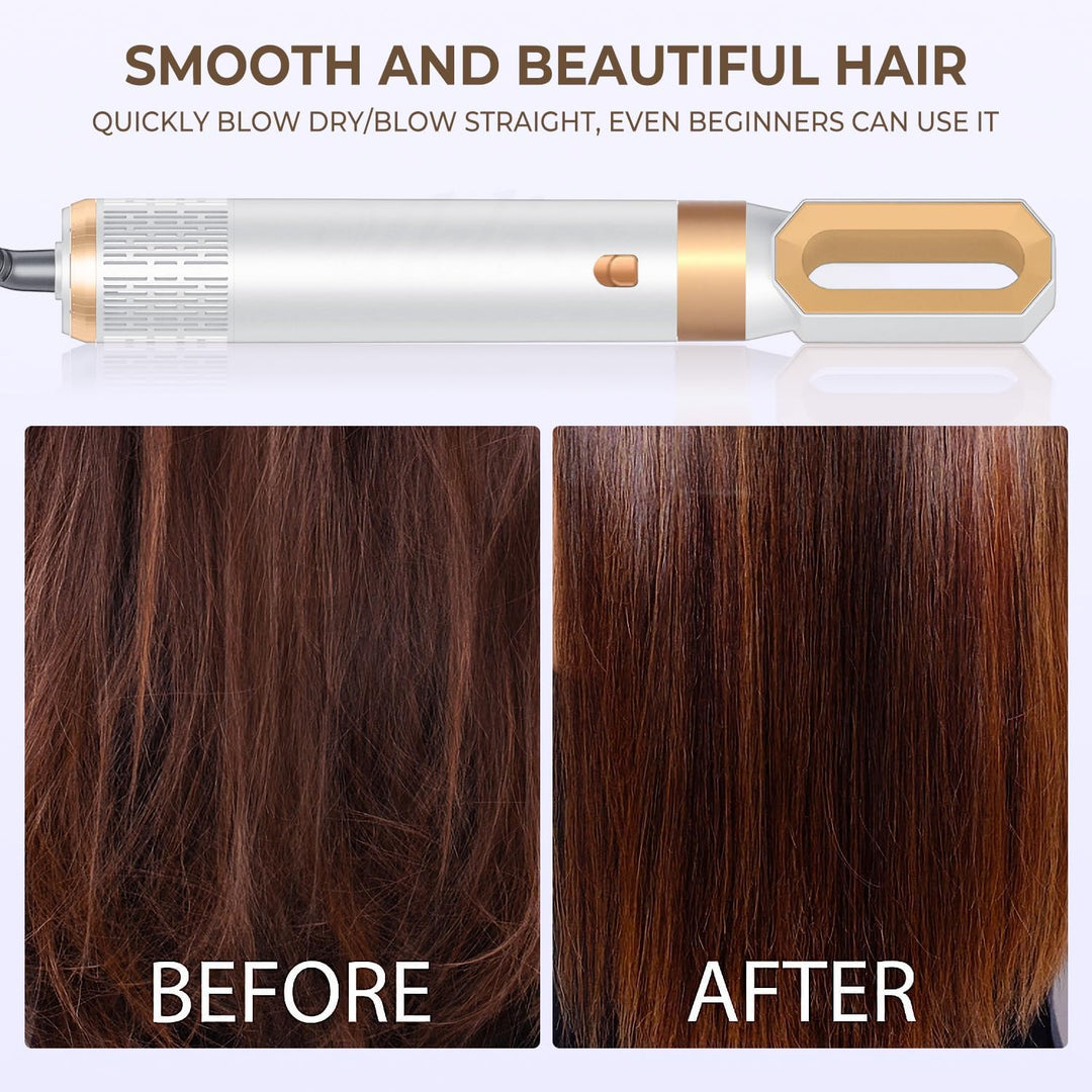 6 in 1 Hair Styler Set, Multi-Airstyler, Lockenstab Auto-Wrap, Rundbürstenföhn, Warmluftbürste, Zum