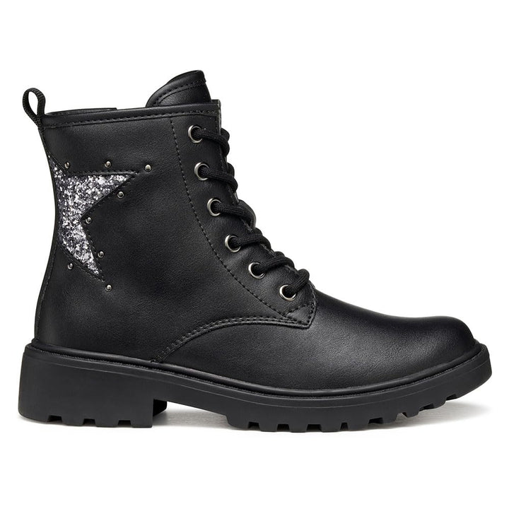 Geox Mädchen J Casey Girl Ankle Boot 28 EU Black Gun, 28 EU Black Gun