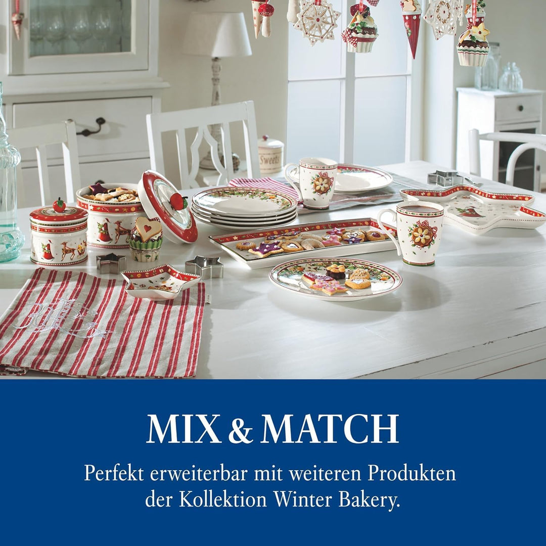 Villeroy & Boch - Winter Bakery Delight Plätzchendose bunt, Gebäckdose Weihnachtlich gross, Keksdose