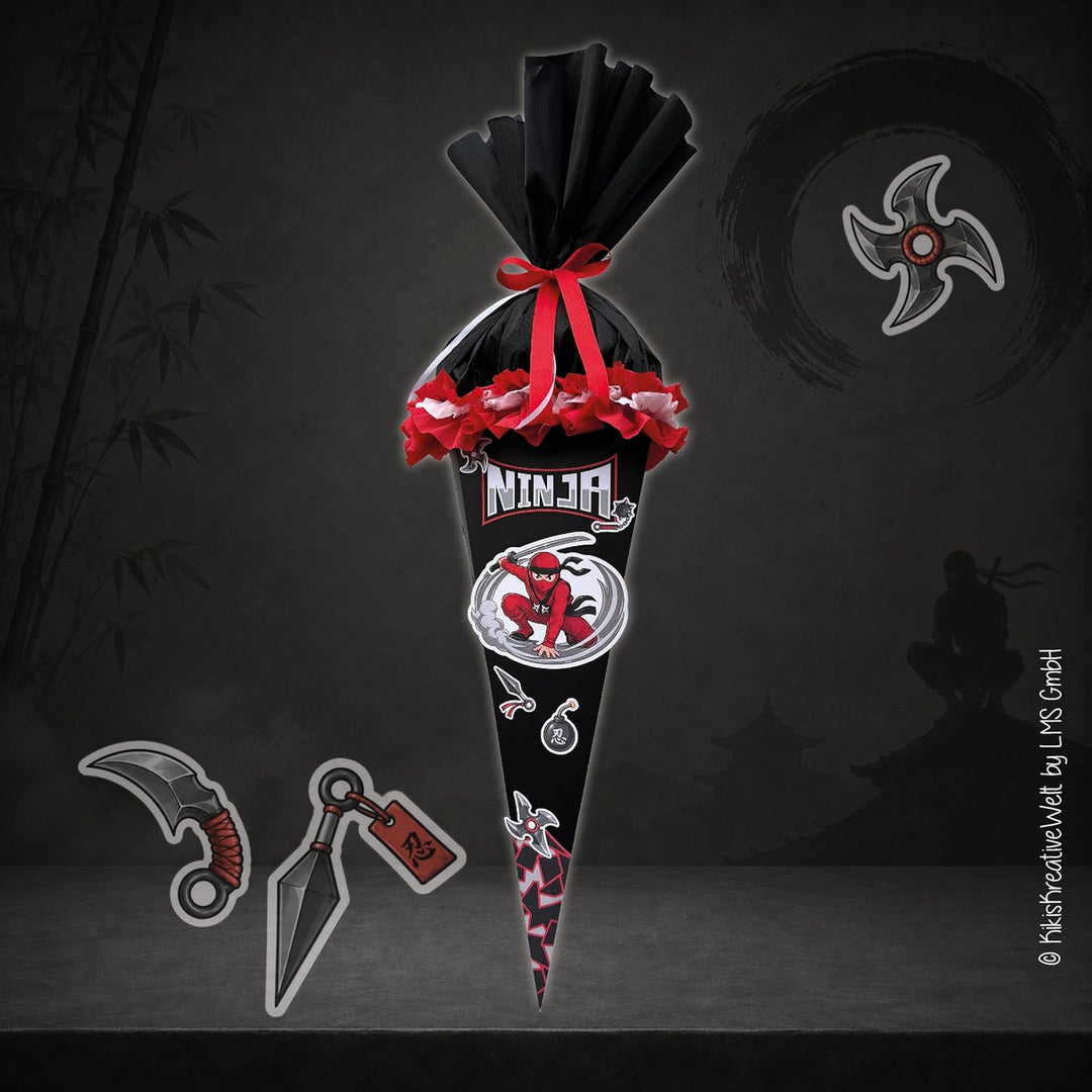 Generisch Schultüten Bastelset im Ninja-Design passend zum Ninja Yuma Ranzen von Step by Step