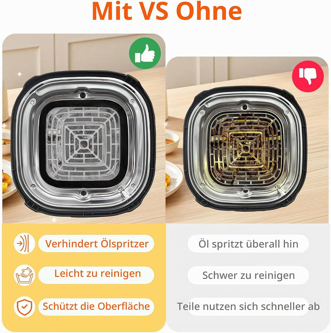 Zubehör für Ninja Crispi Air Fryer FN101 – Silikonform, Hitzebeständige Matte, Spritzschutz, Kompati