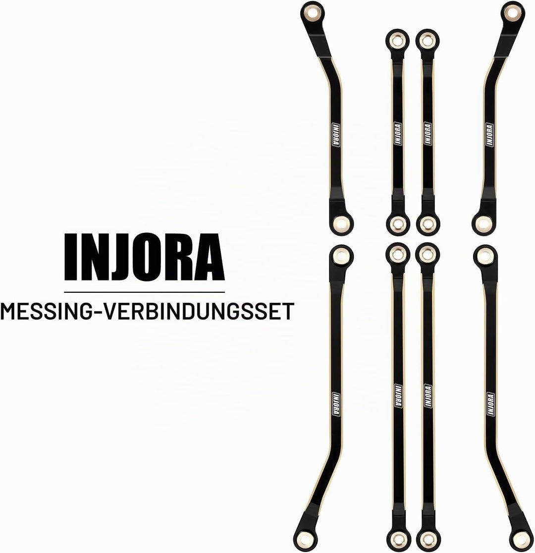 INJORA Schwarzbeschichtung Messing High Clearance Links Set für TRX4M High Trail K10 1/18 RC Crawler