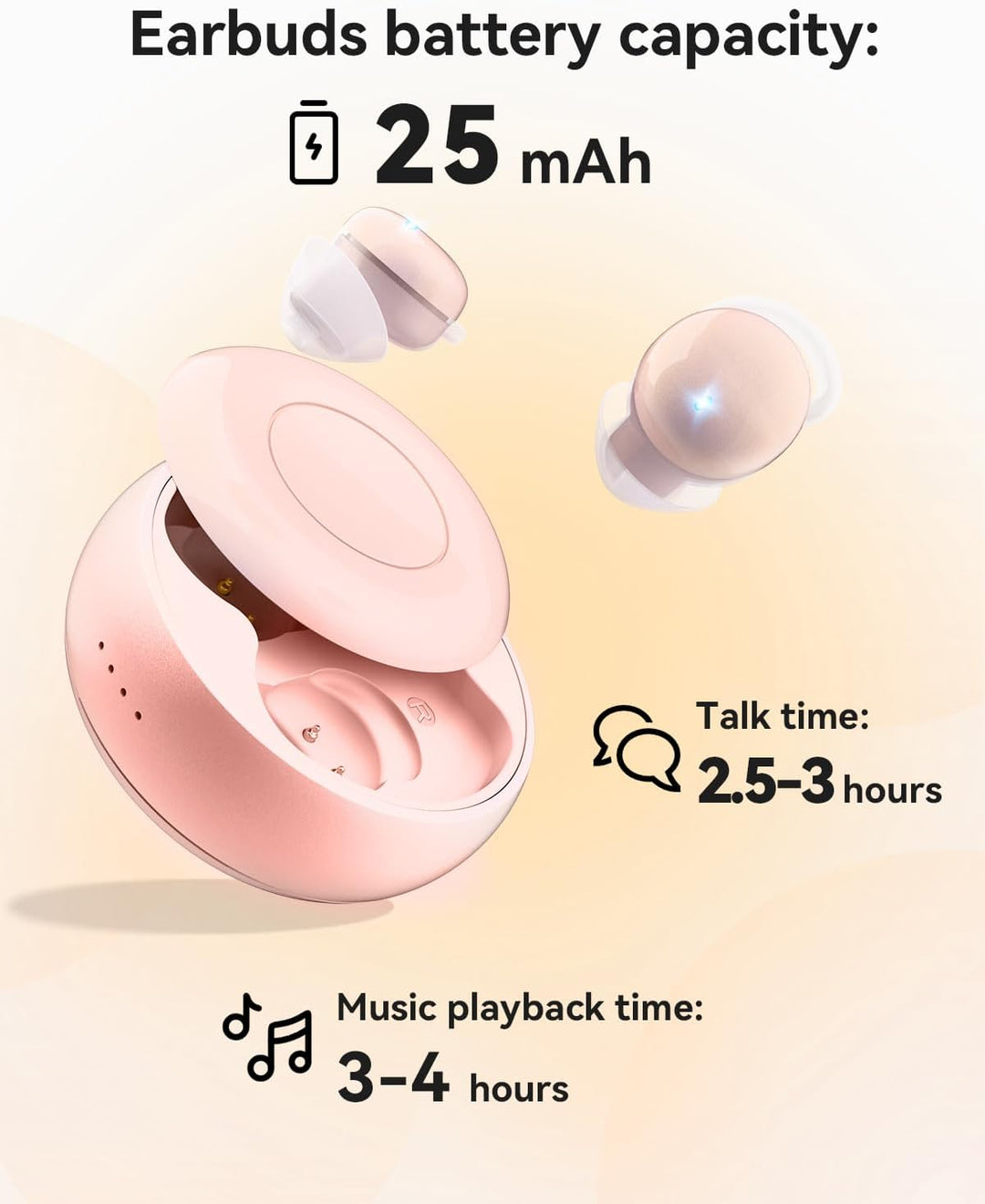 MONODEAL Schlafkopfhörer, Sleep Earbuds schlafkopfhörer Bluetooth 5.3 Kopfhörer Schlafen Mit Flüssig