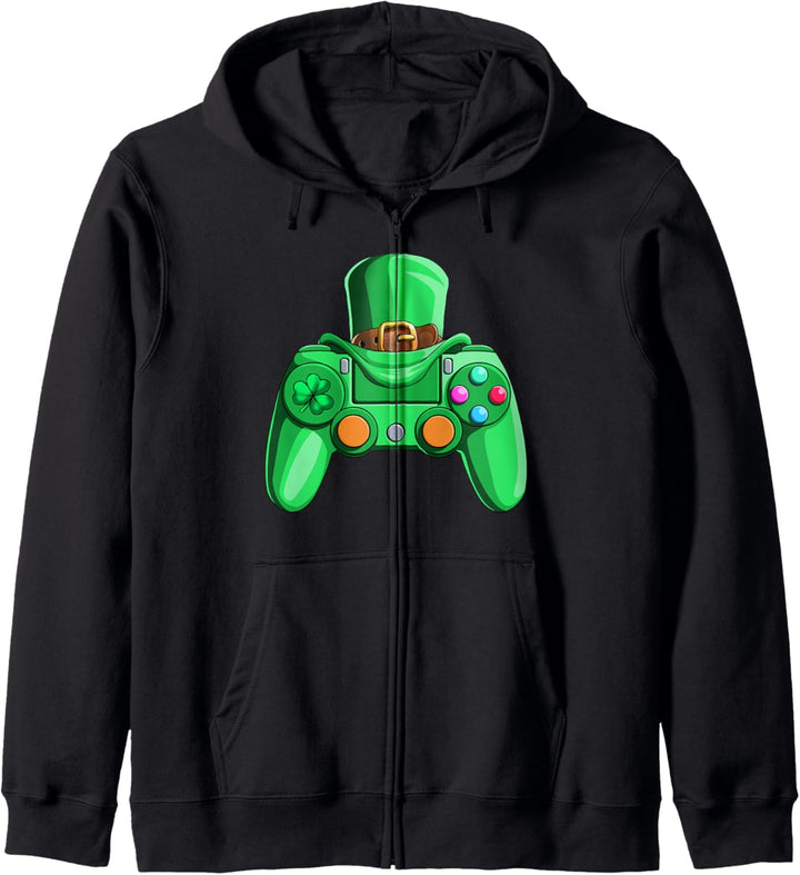 Videospielspieler Jungen St. Patricks Day St. Patty's Day Kapuzenjacke