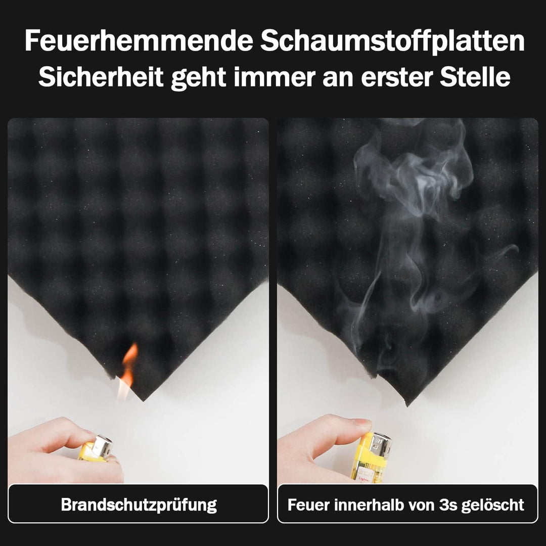 24 Stück Eierkiste Schallschutzplatten Schallschutzmatte Akustikpaneele Schallschutz Wand für Aufnah